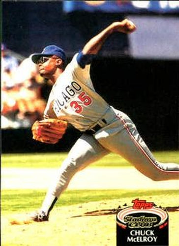 #474 Chuck McElroy - Chicago Cubs - 1992 Stadium Club Baseball