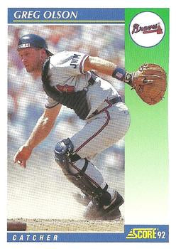 #474 Greg Olson - Atlanta Braves - 1992 Score Baseball