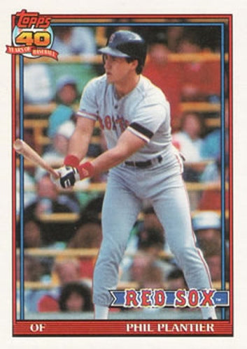 #474 Phil Plantier - Boston Red Sox - 1991 Topps Baseball