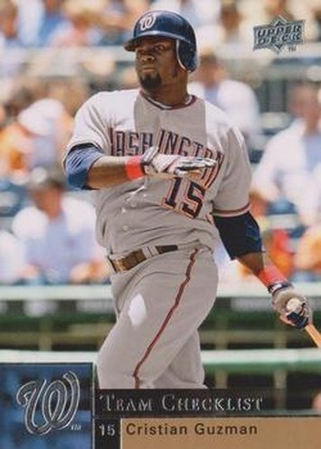 #474 Cristian Guzman - Washington Nationals - 2009 Upper Deck Baseball
