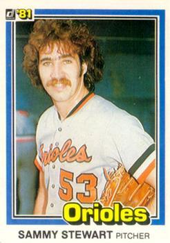 #474 Sammy Stewart - Baltimore Orioles - 1981 Donruss Baseball