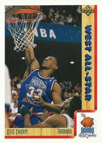 #474 Otis Thorpe - Houston Rockets - 1991-92 Upper Deck Basketball