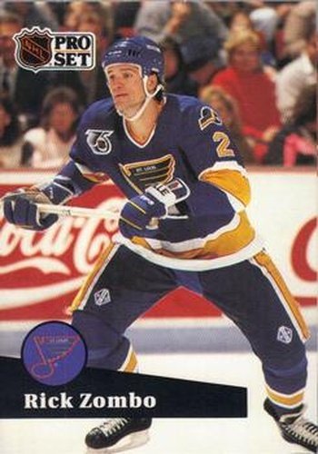 #474 Rick Zombo - 1991-92 Pro Set Hockey