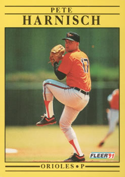#474 Pete Harnisch - Baltimore Orioles - 1991 Fleer Baseball