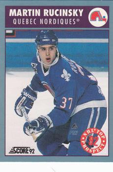 #474 Martin Rucinsky - Quebec Nordiques - 1992-93 Score Canadian Hockey