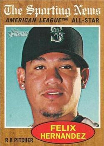 #475 Felix Hernandez - Seattle Mariners - 2011 Topps Heritage Baseball