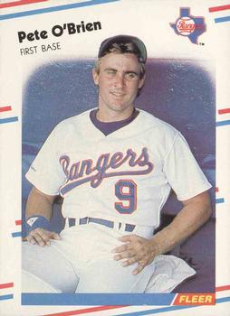 #475 Pete O'Brien - Texas Rangers - 1988 Fleer Baseball
