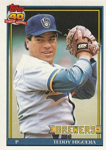 #475 Teddy Higuera - Milwaukee Brewers - 1991 O-Pee-Chee Baseball