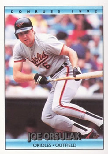 #475 Joe Orsulak - Baltimore Orioles - 1992 Donruss Baseball