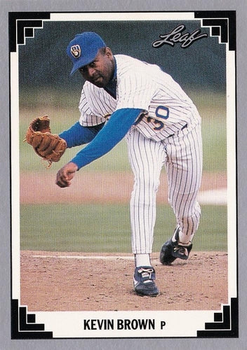 #475 Kevin Brown - Milwaukee Brewers - 1991 Leaf Baseball