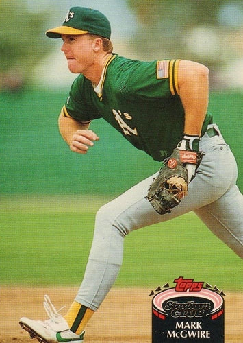 #475 Mark McGwire - Oakland Athletics - 1992 Stadium Club Baseball