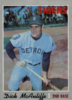 #475 Dick McAuliffe - Detroit Tigers - 1970 Topps Baseball