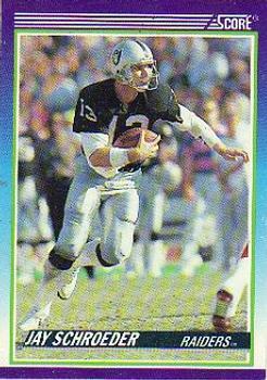 #475 Jay Schroeder - Los Angeles Raiders - 1990 Score Football