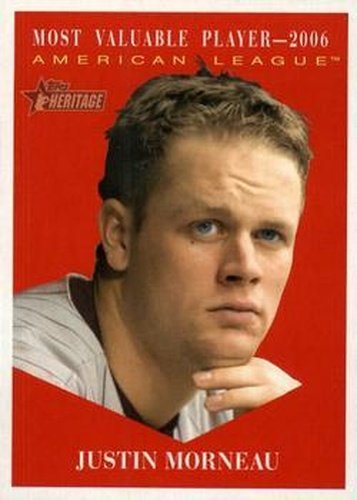 #475 Justin Morneau - Minnesota Twins - 2010 Topps Heritage Baseball