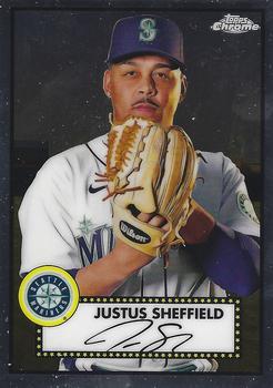 #475 Justus Sheffield - Seattle Mariners - 2021 Topps Chrome Platinum Anniversary Baseball