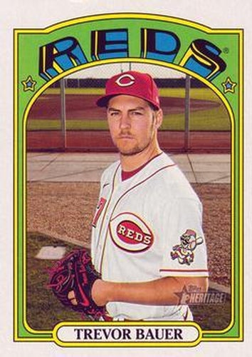#475 Trevor Bauer - Cincinnati Reds - 2021 Topps Heritage Baseball