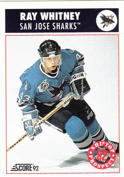 #475 Ray Whitney - San Jose Sharks - 1992-93 Score USA Hockey