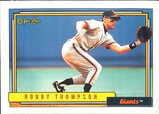 #475 Robby Thompson - San Francisco Giants - 1992 O-Pee-Chee Baseball