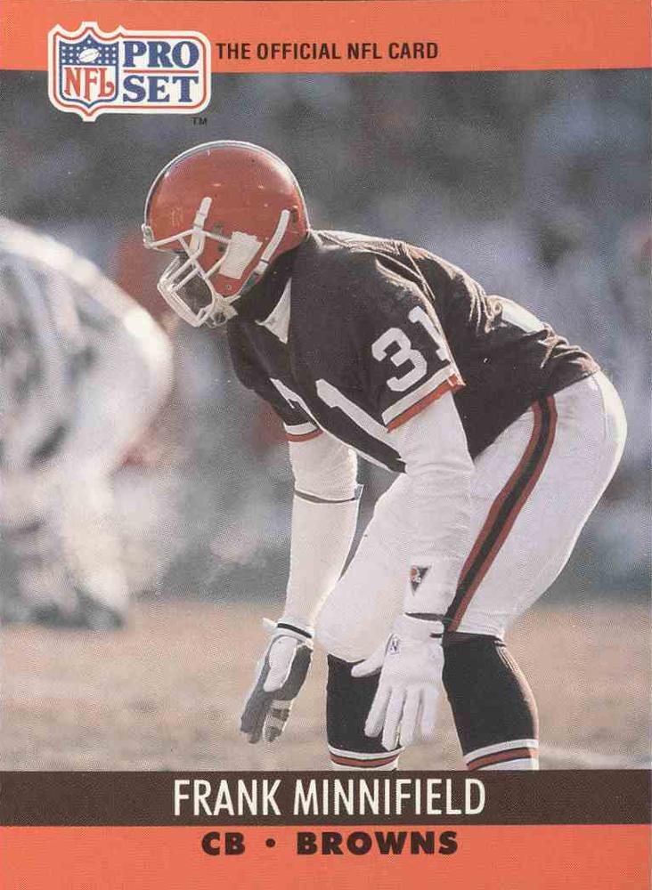 #475 Frank Minnifield - Cleveland Browns - 1990 Pro Set Football