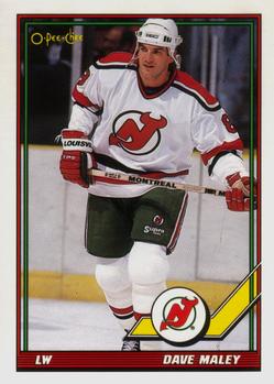 #476 David Maley - New Jersey Devils - 1991-92 O-Pee-Chee Hockey