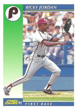 #476 Ricky Jordan - Philadelphia Phillies - 1992 Score Baseball