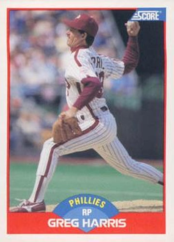 #476 Greg Harris - Philadelphia Phillies - 1989 Score Baseball