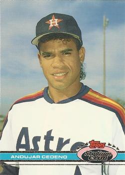 #476 Andujar Cedeno - Houston Astros - 1991 Stadium Club Baseball
