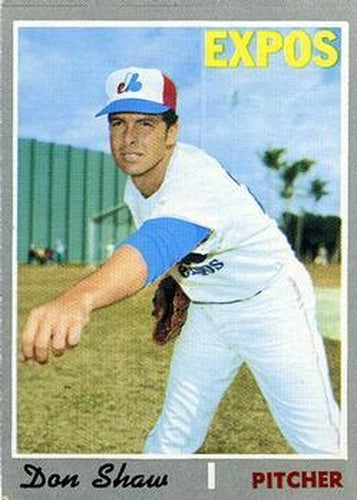 #476 Don Shaw - Montreal Expos - 1970 Topps Baseball