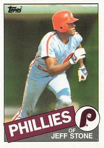 #476 Jeff Stone - Philadelphia Phillies - 1985 Topps Baseball