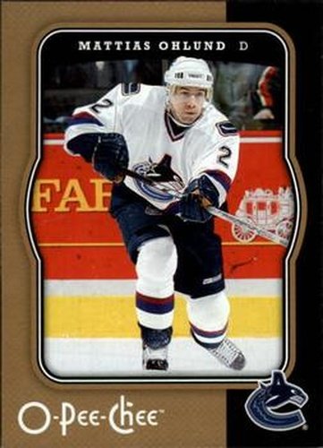 #476 Mattias Ohlund - Vancouver Canucks - 2007-08 O-Pee-Chee Hockey