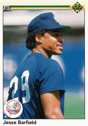 #476 Jesse Barfield - New York Yankees - 1990 Upper Deck Baseball