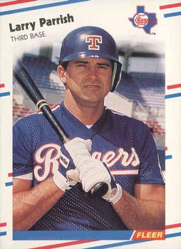#476 Larry Parrish - Texas Rangers - 1988 Fleer Baseball