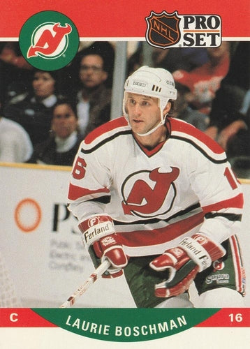 #476 Laurie Boschman - New Jersey Devils - 1990-91 Pro Set Hockey
