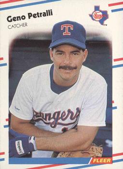 #477 Geno Petralli - Texas Rangers - 1988 Fleer Baseball
