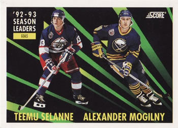 #477 Teemu Selanne / Alexander Mogilny - Winnipeg Jets / Buffalo Sabres - 1993-94 Score Canadian Hockey