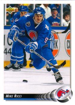 #477 Mike Ricci - Quebec Nordiques - 1992-93 Upper Deck Hockey