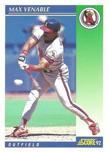 #477 Max Venable - California Angels - 1992 Score Baseball