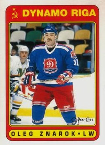 #477 Oleg Znarok - Dinamo Riga - 1990-91 O-Pee-Chee Hockey