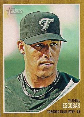 #477 Yunel Escobar - Toronto Blue Jays - 2011 Topps Heritage Baseball