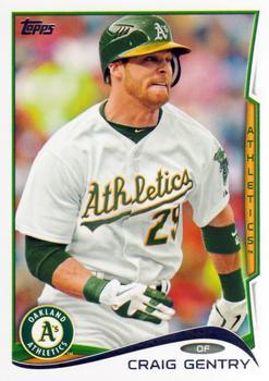 #477 Craig Gentry - Oakland Athletics - 2014 Topps Baseball