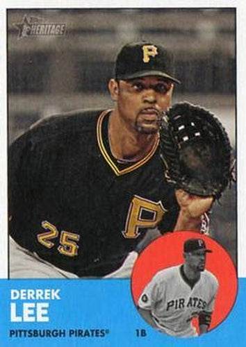 #477 Derrek Lee - Pittsburgh Pirates - 2012 Topps Heritage Baseball