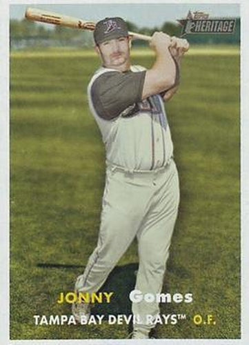 #477 Jonny Gomes - Tampa Bay Devil Rays - 2006 Topps Heritage Baseball