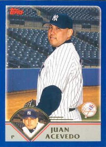 #477 Juan Acevedo - New York Yankees - 2003 Topps Baseball