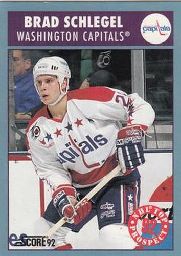 #477 Brad Schlegel - Washington Capitals - 1992-93 Score Canadian Hockey