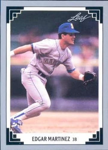 #477 Edgar Martinez - Seattle Mariners - 1991 Leaf Baseball