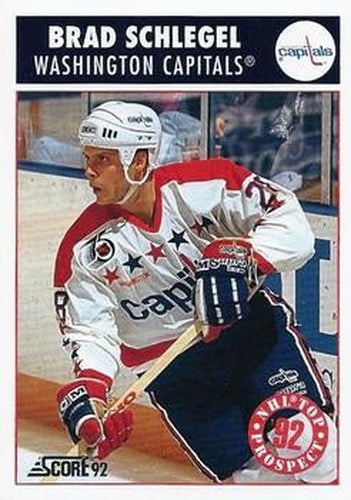 #477 Brad Schlegel - Washington Capitals - 1992-93 Score USA Hockey