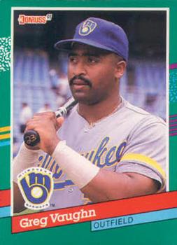 #478 Greg Vaughn - Milwaukee Brewers - 1991 Donruss Baseball