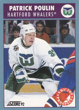 #478 Patrick Poulin - Hartford Whalers - 1992-93 Score Canadian Hockey