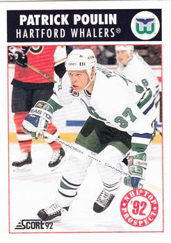 #478 Patrick Poulin - Hartford Whalers - 1992-93 Score USA Hockey