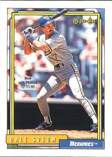 #478 Dale Sveum - Milwaukee Brewers - 1992 O-Pee-Chee Baseball